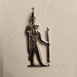 Vintage Silver Egyptian Anubis Pendant